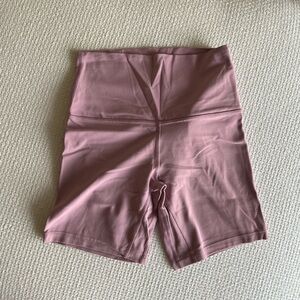 Pink rose lululemon biker shorts
